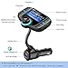 Comsoon Bluetooth FM Transmitter, Wireless in-car Radio Adapter Car Kit with Quick Charge 3.0 + 5V/2.4A Smart IC Dual USB Car Charger, 1.80 Inch LCD Display, TF Card Slot, AUX Input/Output