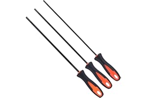 3pcs Chainsaw Files for STIHL, 3 Specifications Bearing Steel Chainsaw Files Compatible with 3/8”LP .325”& .404” Chains with 