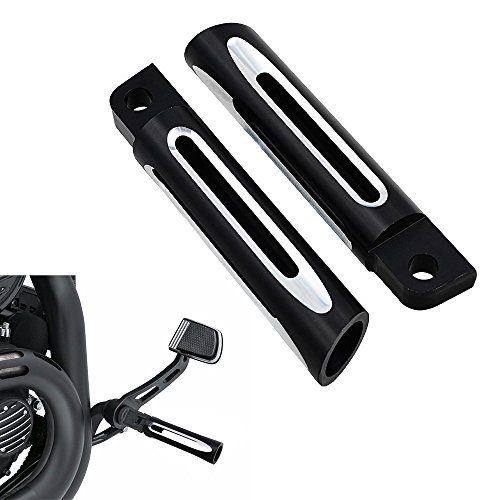 TESWNE Motorcycle Edge Cut CNC Foot Peg Foot Rests For Harley Davidson Sportster Touring Softail Road King - Thumbnail 2