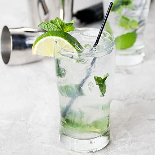 Set of 6 Libbey 223 Esquire Split Glass 7 ounce, w/ Signature Party Picks