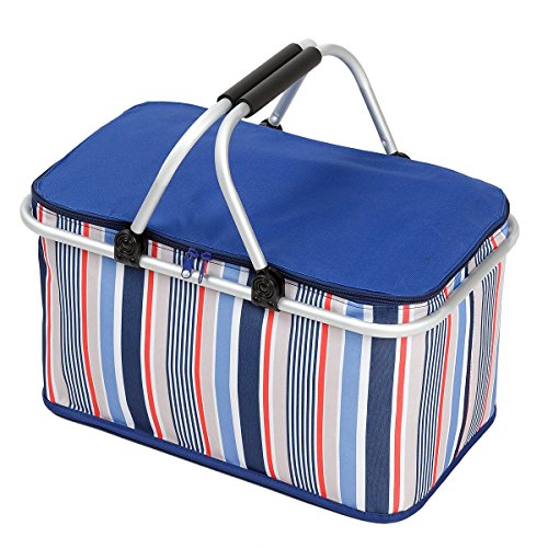 Collapsible Ultrasize Insulated Picnic Basket for Outdoor Picnic or
