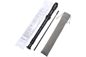 8Hole Descant Soprano Recorder,Soprano Recorder Descant Flute Recorder 8Hole Clarinet German Style Treble Flute,Plastic with 