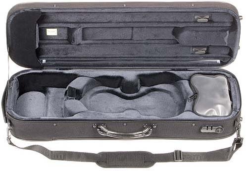 Bam Stylus 5001S 4/4 Violin Case with Black Exterior and Silver Interior