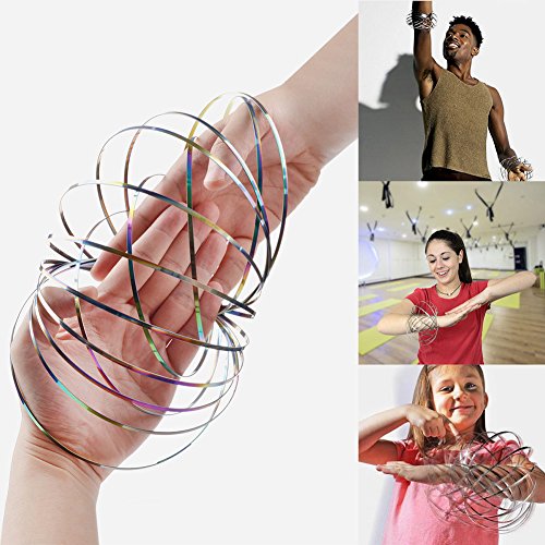 image for FM Fidget Magic Ring, Kinetic Spiral Flow Spring Ring Toys with 3D Nov