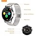 GBlife K88H Bluetooth Smart Watch Fitness Tracker with Heart Rate monitor for iOS and Android (Silver + Stainless Steel Band)
