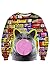 Pink Queen® Fashion Pullover City Big Cat Printed Sweater Sweatshirt Hoodies