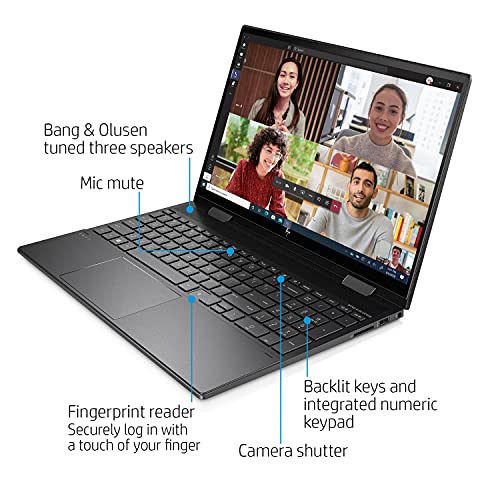 HP Envy x360 2in1 Flip Laptop, 15.6" Full HD Touchscreen, AMD Ryzen 7