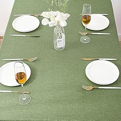 AUSSPVOCT Textured Tablecloth Rectangle 52x70 Water