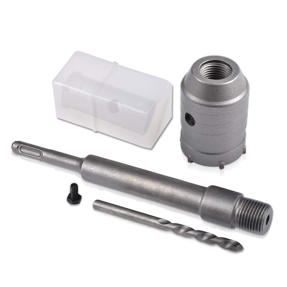 KATUR 45mm SDS Plus Shank Hole Saw Cutter Concrete Cement Stone Wall Drill Bit for Brick Concrete Cement Stone(45mm Diameter)