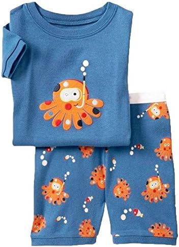 Verafahion "A Octopus" Little Boys' 2 PCS Short Pajama Set Size 7T