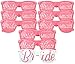 Bridal Bachelorette Party Favors - Wedding Kit - Bride & Bridesmaid Party Sunglasses - Set of 6 Pairs - Go Selfie Crazy - Themed Novelty Glasses for Memorable Moments & Fun Photos (9pc Set, Pink)
