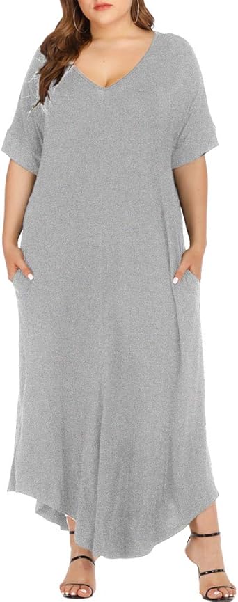 plus size maxi dresses with pockets