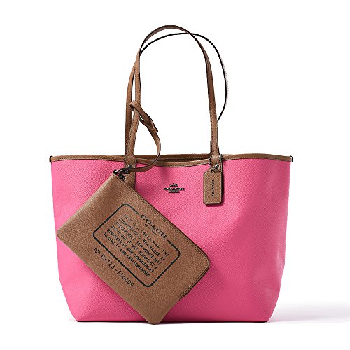 REVERSIBLE CITY TOTE IN COATED CANVAS