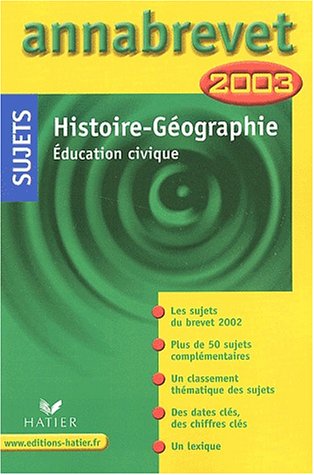 Histoire-géographie, éducation civique