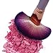 Halo World 10 Pieces Makeup Brushes Vegan and Cruelty Free Foundation Eyeshadow Lip Makeup Brush Set with Leather Bag (Rose Gold)