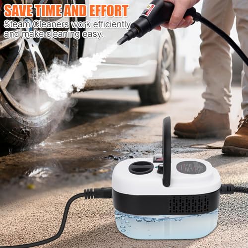 Foandbevi 7 in 1 Handheld Steam Cleaner for Home, 2500W High Pressurized Steamer for Cleaning, 6-Level Multipurpose Steam Cleaner for Car Floor Upholstery Kitchen Bath