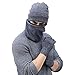 Vbiger Winter Warm Knit Hat + Scarf + Touch Screen Gloves ,Unisex 3 Pieces Knitted Set for Men Women (Grey) One Size