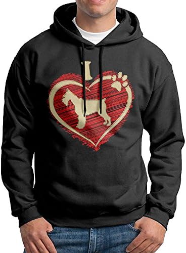 I Love My Schnauzer Casual Mens Long Sleeve Hoodie Sweatshirt Drawstring XXL