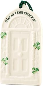 Belleek 2880 House Blessing Ornament, 2.2-Inch, White