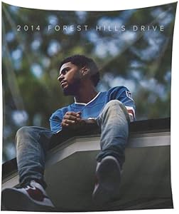 Olodo J. Cole 2014 Forest Hills Drive Wall Tapestry with Art Nature Home Decorations for Living Room Bedroom Dorm Decor in 60x51 Inches