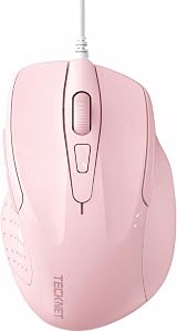 TECKNET USB Wired Mouse 6400 DPI 6-Button Ergonomic USB Computer Mouse view 1
