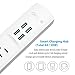 TROND Surge Protector Power Strip with USB, Ultra Thin Flat Plug 6ft Extension Cord 1625W, 3 USB A & 1 Type C, 4 AC Outlets 1440J Surge Protection ETL Listed, Wall Mount for Home Office Dorm, White