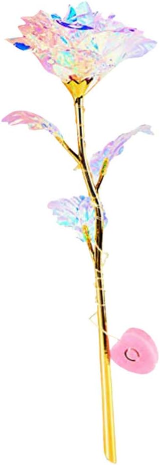 Zicth Gold Dipped Rose - Crystal Gold Rose Eternity Rose Flower Best Anniversary for Her, Ideal Gift Idea Valentines Day Mothers Day Anniversary