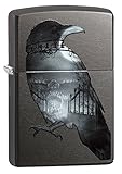 Zippo Exposed Raven Pocket Lighter, Gray Dusk