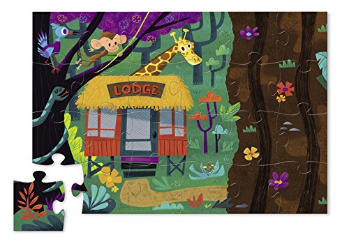 Crocodile Creek Safari Truck 24 Piece Jigsaw Puzzle + Vehicle Play Set