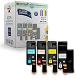 INKUTEN Replacement Dell 1250c 1350cnw 1355cn C1760nw C1765nf C1765nfw High Yield Black Toner Cartridges - 4 pk ( 1 Black, 1 Cyan, 1 Magenta, 1 Yellow )
