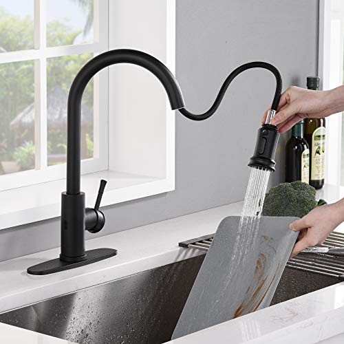 AMAZING FORCE Touchless Kitchen Faucet with 3 Modes Pull Down Sprayer