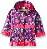 Western Chief Big Girls Lovely Floral Rain Coat, Purple, 6