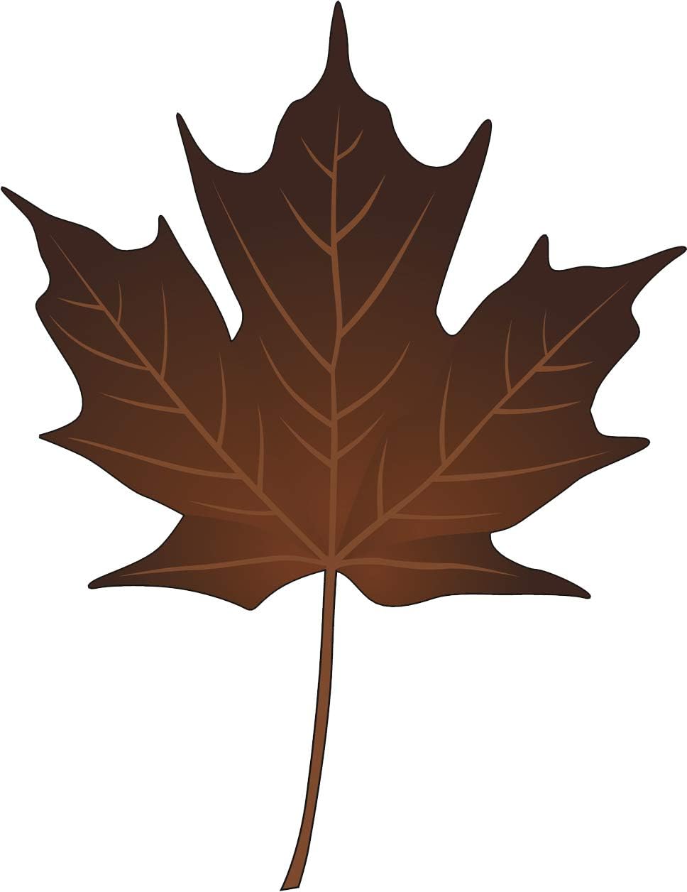 Amazon Com Pretty Maple Leaf Cartoon Art Emoji Vinyl Sticker Brown Black Maple Automotive