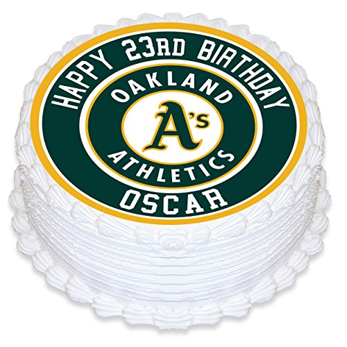 Oakland Athletics Edible Image Cake Topper Personalized Birthday 8