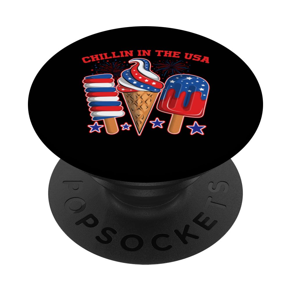 Chillin in the USA PopSockets Swappable PopGrip