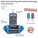 Hanging Travel Toiletry Bag + Silicone Bottles Set - Premium Quality Travel Organizer for Men & Women - Toiletry Kit for Cosmetics, Makeup, Shaving Accessories, Bathroom (blue)