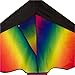 Zcutt Kites & Spinners Multicolor Striped High-Flying Delta Kite, Durable Polyester Fabric, Easy Flyer - Incudes 100-foot String and Handle