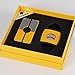 COHIBA Yellow Classic 3 Torch Jet Flame Cigar Lighter W/ Saw Blade Cutter Punch