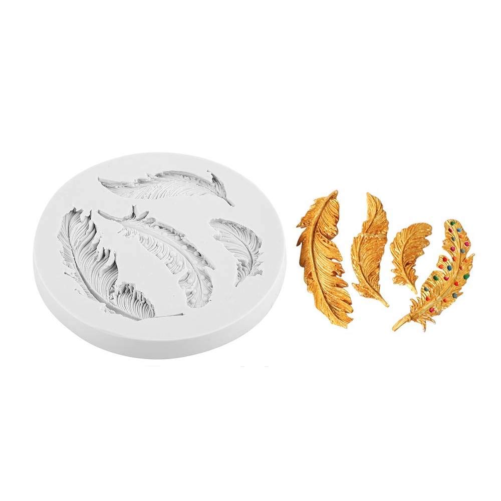Feather Shape Silicone Cake Pan Muffin Cups Soap MouldsBiscuit Chocolate Ice Cube Tray DIY Molds, Silicone Cake Baking Mold Handcraft Tools