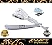 MACS Professional Barber Straight Edge Razor - Made of Stainless Steel with - Easy Blades Replacement Mechanism - Close Shaving Men's Manual Shaver - Perfect for Barbershops - Macs-043B