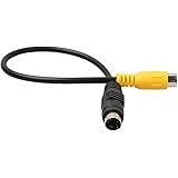 6 Inch 4 Pin S-Video to Composite Video Adapter Cable Works with All VGA with S-Video interface Low Profile Design