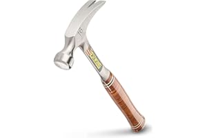 ESTWING Hammer - 16 oz Straight Rip Claw with Smooth Face & Genuine Leather Grip - E16S