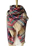 PROPRE Soft Tartan Plaid Scarf Shawl Cape Blanket Scarves Stylish Winter Warm Pashmina Wrap