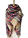 PROPRE Wander Agio Women's Fashion Long Shawl Big Grid Winter Warm Plaid Large Scarf