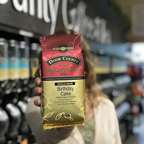 Door County Coffee, Wholebean, 10oz Bag (Birthday Cake, Wholebean)