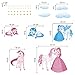 decalmile Princess and Unicorn Wall Stickers Girls Wall Decals Peel and Stick Removable Vinyl Wall Art for Baby Room Kids Bedoom Nursery