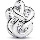 HuooNew 925 Sterling Silver Charms, Infinity Knot Charm Fit Pandora Bracelets Make DIY Mother's Day Jewelry Gift for Women