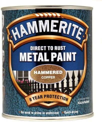 ICI Hammerite 5092964 Direct to Rust Metal Paint - Hammered Copper Finish 750ML, Copper 750ml, 750 ml (Pack of 1)
