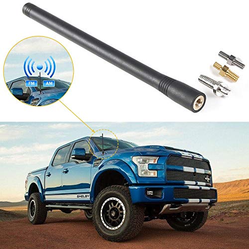 image for JeCar 7.5Inch Stubby Reflex Short Antenna Replacement TJ JK JL F150 Ac
