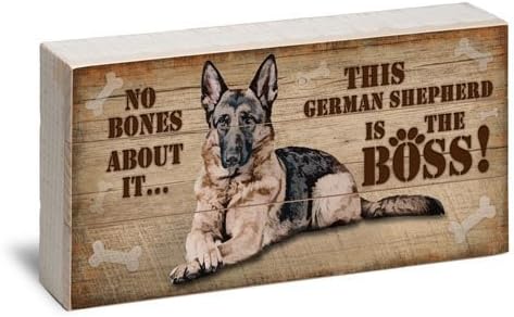 German Shepherd is the Boss Reclaimed Art Wood Box